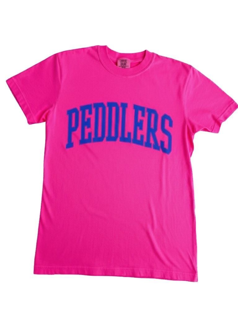 Peddlers Collegiate Tee - Hot Pink