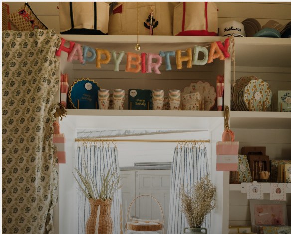 A boutique display of coastal gifts